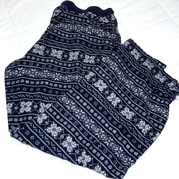 Nautica Womens Snowflake Pajama Set L V-Neck Winter Print - Picture 5 of 10